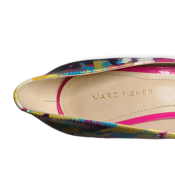 Marc Fisher Women's Pumps Floral Slip On Heel Size 7.5 M - Picture 6 of 6